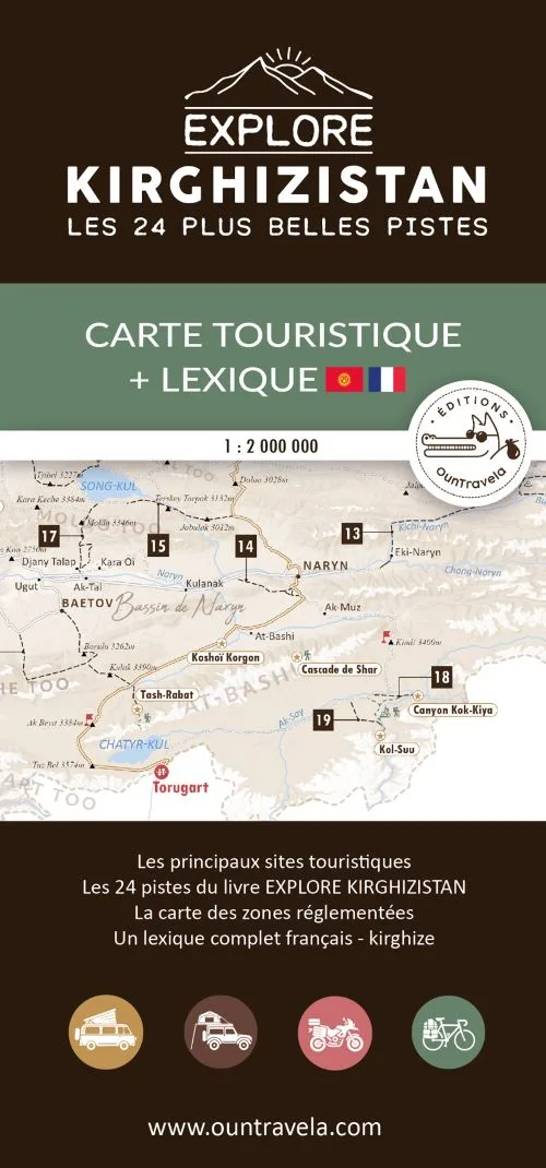 map of kyrgyzstan tourist sites relief and permit area