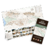OunTravela - Page d'accueil 21 La Carte Touristique A2 Géorgie est une carte touristique pliée et une brochure avec des cartes détaillées, des icônes marquant les sites, des vignettes et des descriptions en français des attractions en Géorgie et dans le Caucase.
