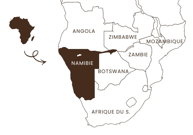 carte-namibie-FR guide de voyage sur la Géorgie, perle du Caucase.