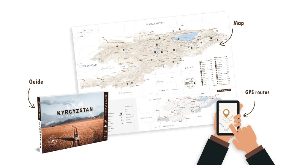 kyrgyzstan travel guide map and gps tracks